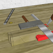 **2/** Nous établissons nos deux pièces et nous traçons les abouts .