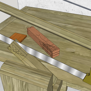 **2/** Les joues sont descendues avec la scie à tenons.