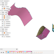 composant 1> extrusion á p. d'un solide, comp.2 > 2 extrusions , comp.3 > esquisse 3D