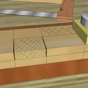 **4/** Entaille prête a être bûchée .
