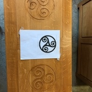 Triskèle réaliser a la défonceuse