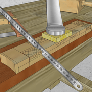 **5/** Vérification de la profondeur correcte avec le réglet