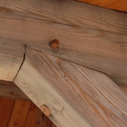 fig 4 assemblage de contrefiche tenon mortaise avec embrèvement  (- de 60°)