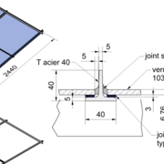 esquisse ensemble verre-metal joints