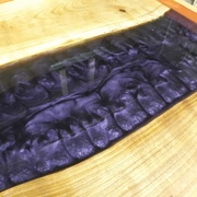 Effets créés avec un sèche cheveux (2 h après la coulée).