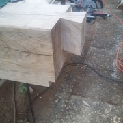 Queue d'aronde d'entretoise pour l'assemblage japonais Ari-kake