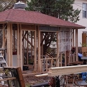 Structure assise sur la dalle merci a mon ami Alain et mon frère pour le coup de main ✋