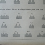 Tableau des dentures, scies à bûches