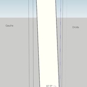Montant avant, vue de face