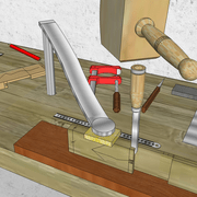 **8/** Au bédane, nous dressons l'about refouillé de l'entaille secondaire .