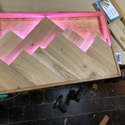 Le tout sèche sous la lumière infrarose