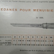 Bédanes pour menuisiers, Goldenberg 1934