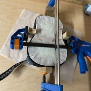 Cintrage et collage des 5 feuilles