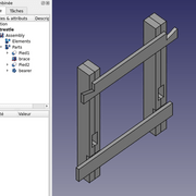 Assemblage du "tréteau" avec l'atelier Assembly3.