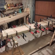 Une autre vue sur le collage du premier plateau.