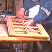 porte à petit bois croisillons