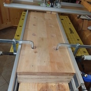 Surfaçage avec fraise à raboter, guidage sur deux rails Festool