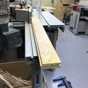 Montant en sortie d'usinage de la languette