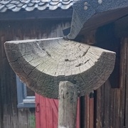 Gouttière traditionnelle en bois, käsityöläismuseo, Turku