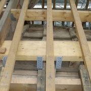 fig 3 Panne intermédiaire en lierne contre l arbalétrier sur sabot métallique http://lesamisdesaintgonery.blogspot.com