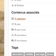 Indication de la présence dans une collection de puis la fiche d'une publication