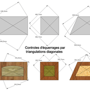 Triangulations par diagonales (vérifications d'équerrages) :