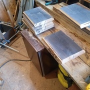 les panneaux en attente de collage