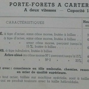 Porte-forets à carter fermé, Peugeot Frères 1938