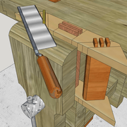 **5/** Sciages des abouts de"assemblages.