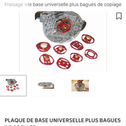 Plaque universelle pour défonceuse avec bagues de copiage