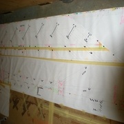 vue en plan, limon intérieur avec lisse basse et main courante