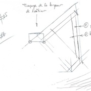 Traçage de la section de l'arêtier et du délardement