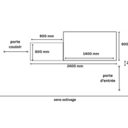 Schéma de l'espace utilisable.