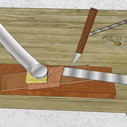 **c/** Nous traçons le "désabout" et l'about de tenon .