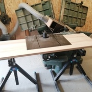 La rallonge en place pour déterminer les dimensions des caissons