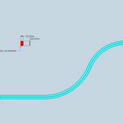 tracé du garde corps sur l épure et sa ligne centrale des axes