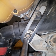 Bloquage de la tringle au tournevis