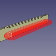 Préfiguration de la mouchette avant application du balayage