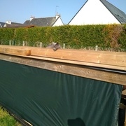 Le rack a bois fait aussi terrasse à chat!