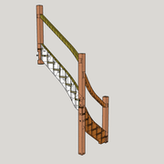 echiffre brute montée à blanc intérieur de l escalier