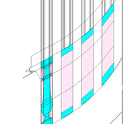 tracé des abaques , socles , et des lignes principales moyennes des moulures