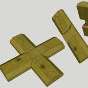 L'assemblage à mi-bois classique en croix avec onglets en raccordement de moulures