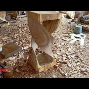 Réalisation d'un tabouret torsadé