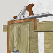 3/ Nous dressons l'about en prenant des précautions à ne pas entamer le guide .