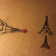 Sur liège il faut laisser sécher avant de frotter ! !