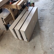 3 tiroirs qui seront habillés avec des façades