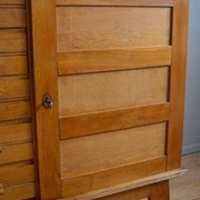 Mobilier reconstruction (René Gabriel)  ,détail de porte assemblée