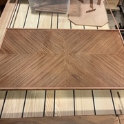 placage brut, juste poncé fin au 320 et laine d'acier 000