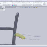 Balayage de la section de la traverse basse selon sa trajectoire