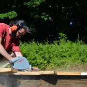 Finition du bord de la terrasse au rail
